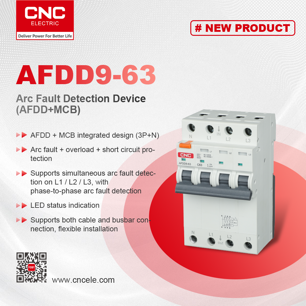 AFDD9-63 Arc Fault Detection Device(AFDD+MCB)