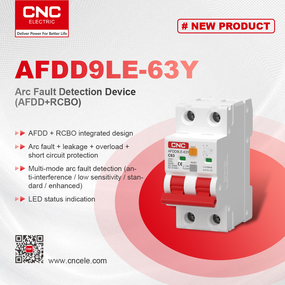 AFDD9LE-63Y Arc Fault Detection Device(AFDD+RCBO)