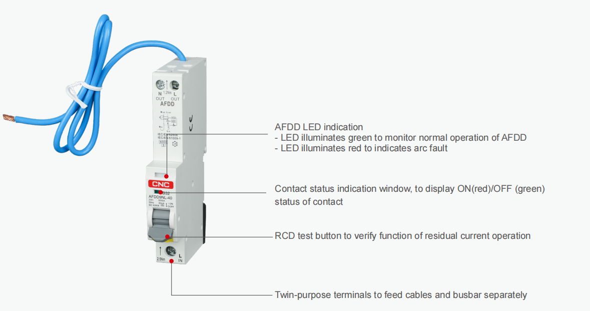 AFDD9NL-40 Arc Fault Detection Device