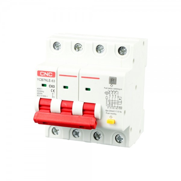 YCB7NLE-63 3P RCBO