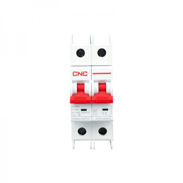 YCB8s-63PVn DC MCB Photovoltaic Miniature Circuit Breaker non-polarity 2P 